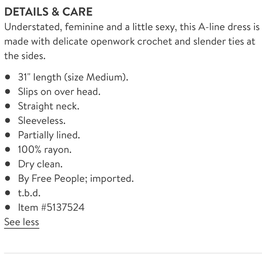 Free people black mini dress - Picture 6 of 8
